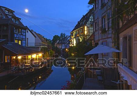 "Little Venice, La Petite Venise, at dusk, Colmar, Alsace, Haut-Rhin, France, Europe" View Large Photo Image Stock Image - "Little Venice, La Petite Venise, at dusk, Colmar, Alsace, Haut-Rhin, France, Europe". Fotosearch