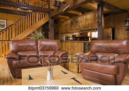 "Living room inside a Canadiana cottage, a white pine log home, Quebec Province, Canada, North America" View Large Photo Image Stock Image - "Living room inside a Canadiana cottage, a white pine log home, Quebec Province, Canada, North America". Fotosearch