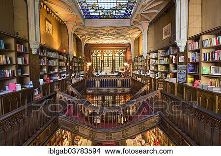 "Livraria Lello & Irmao, Porto, Portugal, Europe" View Large Photo Image Picture - "Livraria Lello & Irmao, Porto, Portugal, Europe". Fotosearch