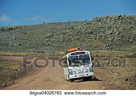 "Local bus passing the Sanetti Plateau, Bale Mountains, Oromiya, Ethiopia, Africa" View Large Photo Image Stock Image - "Local bus passing the Sanetti Plateau, Bale Mountains, Oromiya, Ethiopia, Africa". Fotosearch