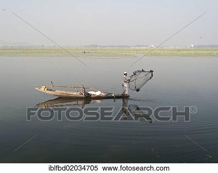 "Local fisherman catching fish the traditional way on Dal Lake, Srinagar, Jammu and Kashmir, India, Asia" View Large Photo Image Stock Photography - "Local fisherman catching fish the traditional way on Dal Lake, Srinagar, Jammu and Kashmir, India, Asia". Fotosearch