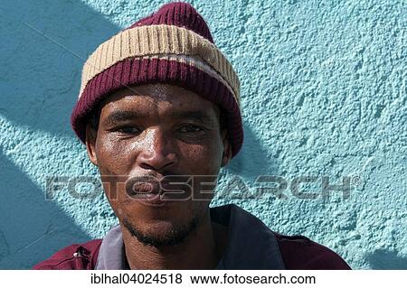 Stock Photo - "Local man, portrait, Keetmanshoop, Namibia, Africa". Fotosearch