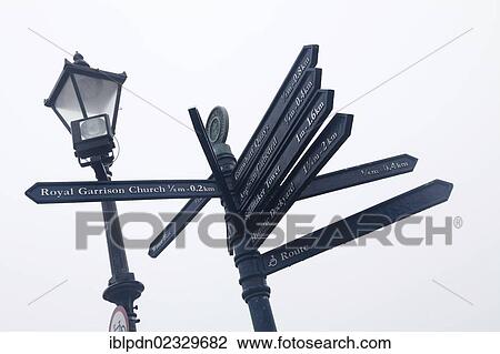 Local sights opd portsmouth sign post with street lamp View Large Photo Image Stock Image - Local sights opd portsmouth sign post with street lamp. Fotosearch