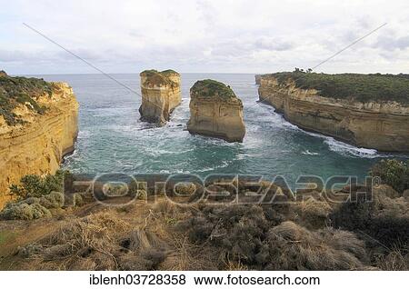 "Loch Ard Gorge, viewed from the Great Ocean Road, Port Campbell National Park, Victoria, Australia, Oceania" View Large Photo Image Stock Photo - "Loch Ard Gorge, viewed from the Great Ocean Road, Port Campbell National Park, Victoria, Australia, Oceania". Fotosearch