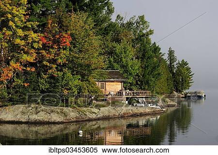 "Log cabin at Lac Tremblant, Mont-Tremblant, Provinz Quebec, Kanada, Quebec Province, Canada, North America" View Large Photo Image Stock Photography - "Log cabin at Lac Tremblant, Mont-Tremblant, Provinz Quebec, Kanada, Quebec Province, Canada, North America". Fotosearch