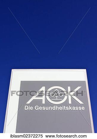 Stock Photography - "Logo, sign, """"AOK, die Gesundheitskasse"""", German health insurance company, Germany, Europe". Fotosearch