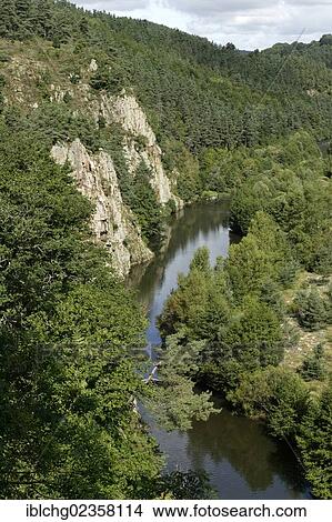 "Loire gorges at Pont de Chadron, Haute Loire, Auvergne, France, Europe" View Large Photo Image Picture - "Loire gorges at Pont de Chadron, Haute Loire, Auvergne, France, Europe". Fotosearch