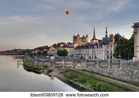 "Loire river and the historic centre of Saumur with the castle and the Church of Saint-Pierre, Town Hall, right, Saumur, Departement Maine-et-Loire, France, Europe" View Large Photo Image Stock Photo - "Loire river and the historic centre of Saumur with the castle and the Church of Saint-Pierre, Town Hall, right, Saumur, Departement Maine-et-Loire, France, Europe". Fotosearch