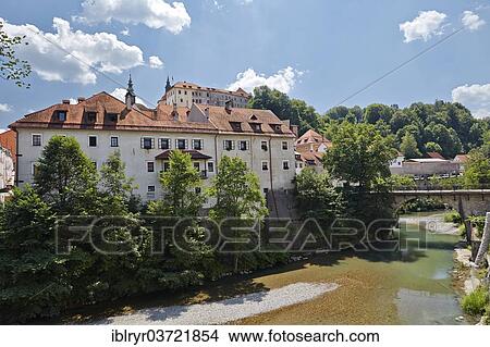 "Loka Castle, Paleta Hotel with the Cappuchin Bridge, Skofja Loka, Upper Carniola, Slovenia, Europe" View Large Photo Image Picture - "Loka Castle, Paleta Hotel with the Cappuchin Bridge, Skofja Loka, Upper Carniola, Slovenia, Europe". Fotosearch
