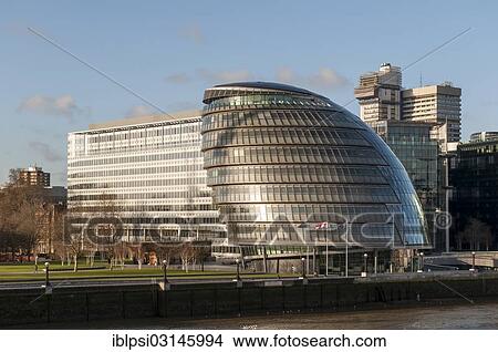 "London City Hall, Greater London Authority or GLA Building, designed by Sir Norman Foster, Southwark, London, London region, England, United Kingdom, Europe" View Large Photo Image Picture - "London City Hall, Greater London Authority or GLA Building, designed by Sir Norman Foster, Southwark, London, London region, England, United Kingdom, Europe". Fotosearch
