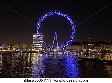 "London Eye on the River Thames at night, London, London region, England, United Kingdom, Europe" View Large Photo Image Stock Image - "London Eye on the River Thames at night, London, London region, England, United Kingdom, Europe". Fotosearch