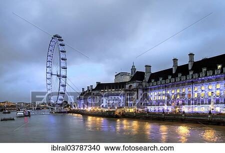 "London Eye on the River Thames at dusk, London, England, United Kingdom, Europe" View Large Photo Image Stock Image - "London Eye on the River Thames at dusk, London, England, United Kingdom, Europe". Fotosearch