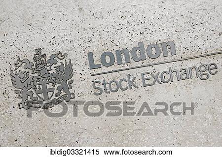Stock Photography - "London Stock Exchange Sign, London Stock Exchange, London, London region, England, United Kingdom, Europe". Fotosearch