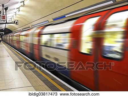 "London underground train leaving Charing Cross station, London, England, Great Britain" View Large Photo Image Stock Image - "London underground train leaving Charing Cross station, London, England, Great Britain". Fotosearch