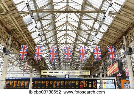 Stock Image - "London Victoria Station, London, London region, England, United Kingdom, Europe". Fotosearch