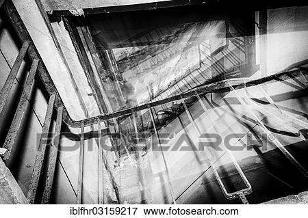 "Looking up in an old stairwell, Duisburg, North Rhine-Westphalia, Germany, Europe" View Large Photo Image Stock Photo - "Looking up in an old stairwell, Duisburg, North Rhine-Westphalia, Germany, Europe". Fotosearch