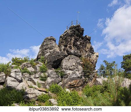 "Lookout on Grandfather Rocks, Devil's Wall near Blankenburg, Harz Mountains, Saxony-Anhalt, Germany, Europe" View Large Photo Image Stock Image - "Lookout on Grandfather Rocks, Devil's Wall near Blankenburg, Harz Mountains, Saxony-Anhalt, Germany, Europe". Fotosearch