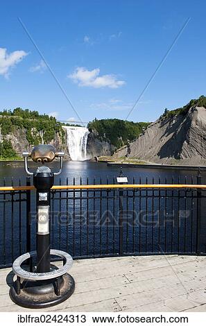 Lookout point towards the waterfall, Parc de la Chute Montmorency, Montmorency Falls, Quebec, Canada, North America View Large Photo Image Stock Image - Lookout point towards the waterfall, Parc de la Chute Montmorency, Montmorency Falls, Quebec, Canada, North America. Fotosearch