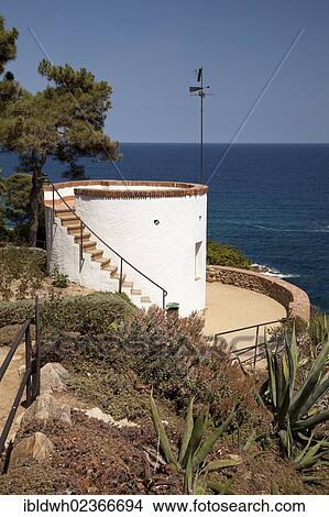 "Lookout point with views of the Mediterranean, Jardi Botanic Marimurtra, botanical gardens, Blanes, La Selva, Costa Brava, Catalonia, Spain, Europe" View Large Photo Image Picture - "Lookout point with views of the Mediterranean, Jardi Botanic Marimurtra, botanical gardens, Blanes, La Selva, Costa Brava, Catalonia, Spain, Europe". Fotosearch