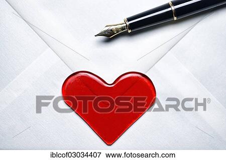 "Love letter with a heart and a fountain pen, Germany, Europe" View Large Photo Image Stock Photo - "Love letter with a heart and a fountain pen, Germany, Europe". Fotosearch