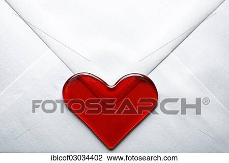 Stock Image - "Love letter with a heart, Germany, Europe". Fotosearch