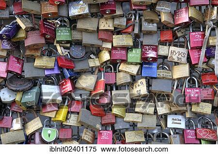 "Love padlocks, Hohenzollern Bridge, Cologne, North Rhine-Westphalia, Germany, Europe, PublicGround, Europe" View Large Photo Image Stock Photography - "Love padlocks, Hohenzollern Bridge, Cologne, North Rhine-Westphalia, Germany, Europe, PublicGround, Europe". Fotosearch