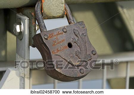 "Lovers' padlock on Eiserner Steg bridge, Danube River, Regensburg, Upper Palatinate, Bavaria, Germany, Europe" View Large Photo Image Stock Image - "Lovers' padlock on Eiserner Steg bridge, Danube River, Regensburg, Upper Palatinate, Bavaria, Germany, Europe". Fotosearch