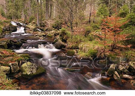 "Lower Bodefall, waterfall of the mountain stream Warme Bode, Braunlage, Harz, Lower Saxony, Germany, Europe" View Large Photo Image Stock Photo - "Lower Bodefall, waterfall of the mountain stream Warme Bode, Braunlage, Harz, Lower Saxony, Germany, Europe". Fotosearch