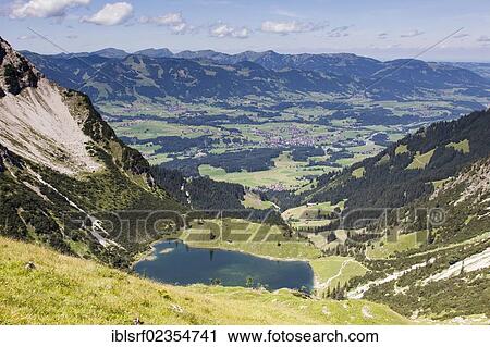 "Lower Gaisalp Lake in Allgaeu, Nebelhorn Mountain, Bavaria, Germany, Europe" View Large Photo Image Stock Image - "Lower Gaisalp Lake in Allgaeu, Nebelhorn Mountain, Bavaria, Germany, Europe". Fotosearch
