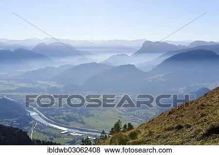 "Lower Inn Valley viewed from Kranzhorn, Lower Inn Valley, Tyrol, Austria, Europe" View Large Photo Image Stock Photo - "Lower Inn Valley viewed from Kranzhorn, Lower Inn Valley, Tyrol, Austria, Europe". Fotosearch