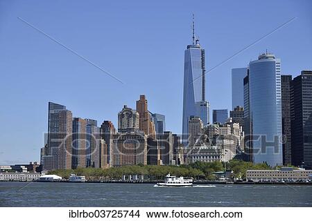 "Lower Manhattan skyline with the new World Trade Center, Manhattan, New York City, New York, United States, North America" View Large Photo Image Picture - "Lower Manhattan skyline with the new World Trade Center, Manhattan, New York City, New York, United States, North America". Fotosearch