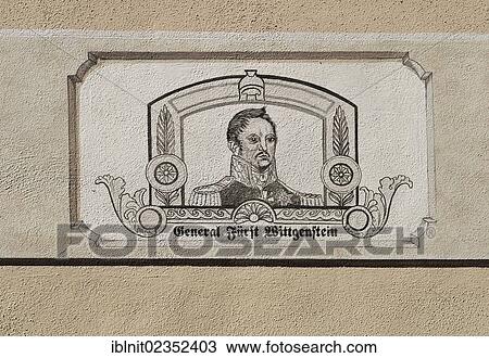 "Ludwig Adolph Peter, Pyotr Christianovich, Graf zu Sayn-Wittgenstein, mural for the 1813 Battle of Leipzig, Pegau, Saxony, Germany, Europe, PublicGround, Europe" View Large Photo Image Stock Image - "Ludwig Adolph Peter, Pyotr Christianovich, Graf zu Sayn-Wittgenstein, mural for the 1813 Battle of Leipzig, Pegau, Saxony, Germany, Europe, PublicGround, Europe". Fotosearch