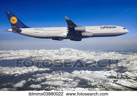 "Lufthansa Airbus A330-343 in flight over mountains, Switzerland, Europe" View Large Photo Image Stock Image - "Lufthansa Airbus A330-343 in flight over mountains, Switzerland, Europe". Fotosearch