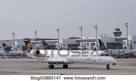 "Lufthansa regional jet Bombardier CRJ700 """"Bad Belzig"""", Munich Airport, Munich, Upper Bavaria, Bavaria, Germany, Europe" View Large Photo Image Stock Photo - "Lufthansa regional jet Bombardier CRJ700 """"Bad Belzig"""", Munich Airport, Munich, Upper Bavaria, Bavaria, Germany, Europe". Fotosearch