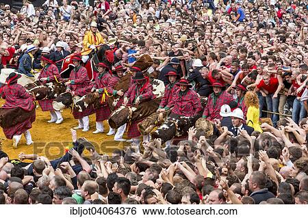 Stock Photograph - "LUMECON, the battle of St. George with the dragon, highlight of the city festival Doudou, Grand Place, Mons, Hainaut, Wallonia, Belgium, Europe". Fotosearch