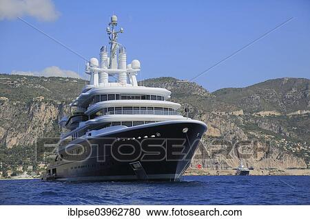 "Luna"""" luxury motor yacht, constructed by LloydWerft shipyard, length 115 m, built in 2010, owner Roman Abramovich, Cote d'Azur, France, Europe" View Large Photo Image Stock Image - "Luna"""" luxury motor yacht, constructed by LloydWerft shipyard, length 115 m, built in 2010, owner Roman Abramovich, Cote d'Azur, France, Europe". Fotosearch