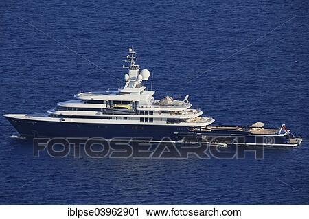 "Luna"""" luxury motor yacht, constructed by LloydWerft shipyard, length 115 m, built in 2010, owner Roman Abramovich, Cote d'Azur, France, Europe" View Large Photo Image Stock Image - "Luna"""" luxury motor yacht, constructed by LloydWerft shipyard, length 115 m, built in 2010, owner Roman Abramovich, Cote d'Azur, France, Europe". Fotosearch