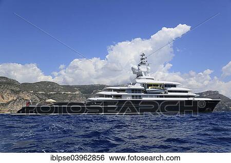 "Luna"""" luxury motor yacht, constructed by LloydWerft shipyard, length 115 m, built in 2010, owner Roman Abramovich, Cote d'Azur, France, Europe" View Large Photo Image Stock Photograph - "Luna"""" luxury motor yacht, constructed by LloydWerft shipyard, length 115 m, built in 2010, owner Roman Abramovich, Cote d'Azur, France, Europe". Fotosearch