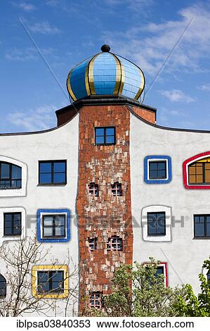 "Luther-Melanchthon-Gymnasium, designed by Friedensreich Hundertwasser, Lutherstadt Wittenberg, Saxony-Anhalt, Germany, Europe" View Large Photo Image Stock Image - "Luther-Melanchthon-Gymnasium, designed by Friedensreich Hundertwasser, Lutherstadt Wittenberg, Saxony-Anhalt, Germany, Europe". Fotosearch