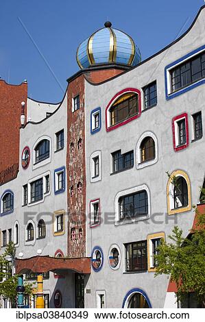 "Luther-Melanchthon-Gymnasium, designed by Friedensreich Hundertwasser, Lutherstadt Wittenberg, Saxony-Anhalt, Germany, Europe" View Large Photo Image Stock Photo - "Luther-Melanchthon-Gymnasium, designed by Friedensreich Hundertwasser, Lutherstadt Wittenberg, Saxony-Anhalt, Germany, Europe". Fotosearch