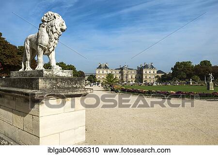 Stock Image - "Luxembourg Palace and Gardens, Paris, France, Europe". Fotosearch