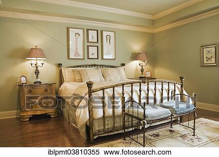 Stock Photography - "Luxurious master bedroom, Quebec province, Canada, North America". Fotosearch