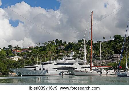 "Luxury yachts, Marigot Bay, Castries, Saint Lucia, North America" View Large Photo Image Stock Photo - "Luxury yachts, Marigot Bay, Castries, Saint Lucia, North America". Fotosearch