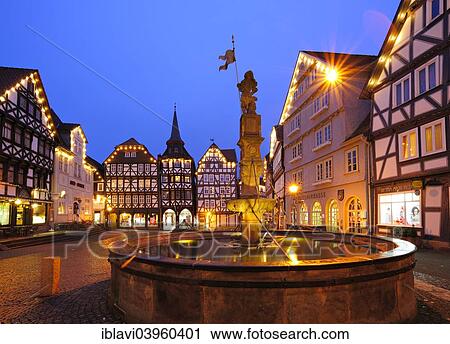 "M arket square with the Rolandbrunnen fountain, in the evening, Fritzlar, Hesse, Germany, Europe" View Large Photo Image Stock Image - "M arket square with the Rolandbrunnen fountain, in the evening, Fritzlar, Hesse, Germany, Europe". Fotosearch