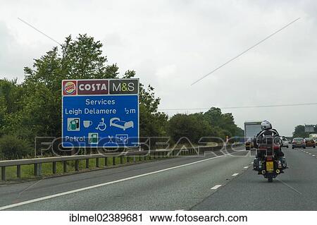 "M4 Motorway, Leigh Delamere services sign, England, United Kingdom, Europe" View Large Photo Image Stock Image - "M4 Motorway, Leigh Delamere services sign, England, United Kingdom, Europe". Fotosearch