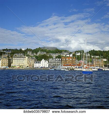 "Mac Caig's Tower above the Oban Distillery, Oban, Argyll and Bute, Scotland, United Kingdom, Europe" View Large Photo Image Stock Photo - "Mac Caig's Tower above the Oban Distillery, Oban, Argyll and Bute, Scotland, United Kingdom, Europe". Fotosearch