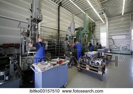 "Machinery hall, workshop with machines for honing, deep hole drilling, Germany, Europe" View Large Photo Image Stock Image - "Machinery hall, workshop with machines for honing, deep hole drilling, Germany, Europe". Fotosearch