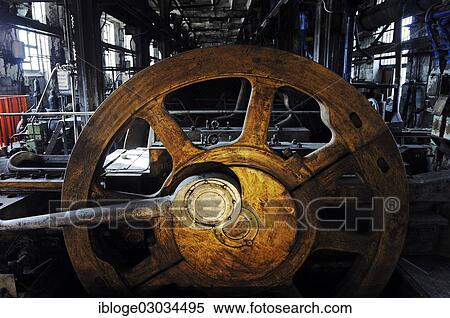 "Machinery in the Energy Factory Knappenrode, historical briquette factory, one of the four locations of the Saxon Museum of Industry, Knappenrode, Hoyerswerda, Oberlausitz, Saxony, Germany, Europe" View Large Photo Image Stock Photography - "Machinery in the Energy Factory Knappenrode, historical briquette factory, one of the four locations of the Saxon Museum of Industry, Knappenrode, Hoyerswerda, Oberlausitz, Saxony, Germany, Europe". Fotosearch