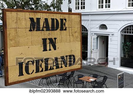 "Made in Iceland"""" sign, Reykjavik, Iceland, Europe" View Large Photo Image Stock Photo - "Made in Iceland"""" sign, Reykjavik, Iceland, Europe". Fotosearch