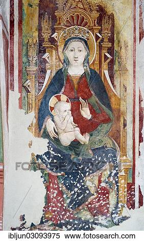 "Madonna and Child, fresco from the 15th century in the Romanesque church, 1000 AD, Gemonio, Provinca di Varese, Lombardy, Italy, Europe" View Large Photo Image Stock Photography - "Madonna and Child, fresco from the 15th century in the Romanesque church, 1000 AD, Gemonio, Provinca di Varese, Lombardy, Italy, Europe". Fotosearch